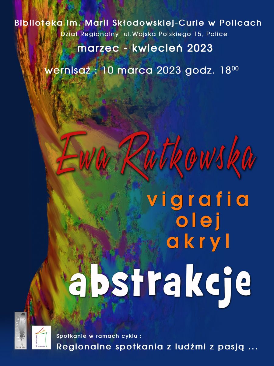 Plakat zapraszający na wystawę Ewy Rutkowskiej