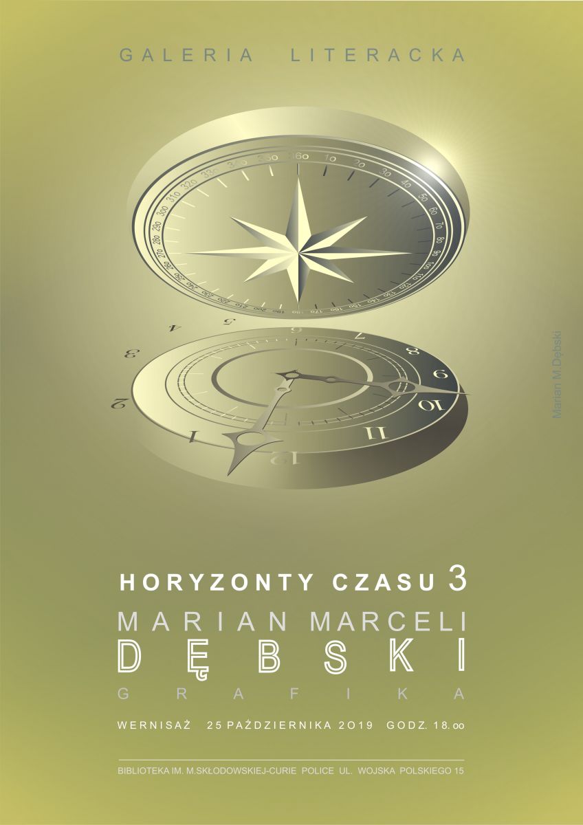 Plakat promujący wydarzenie przedstawiającu kompas